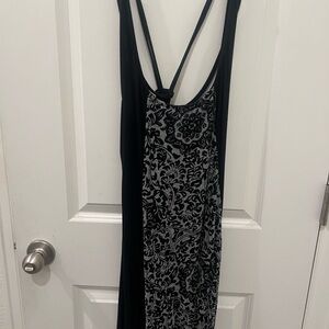 Elegant Black and Gray Patterned Dress. Never Worn